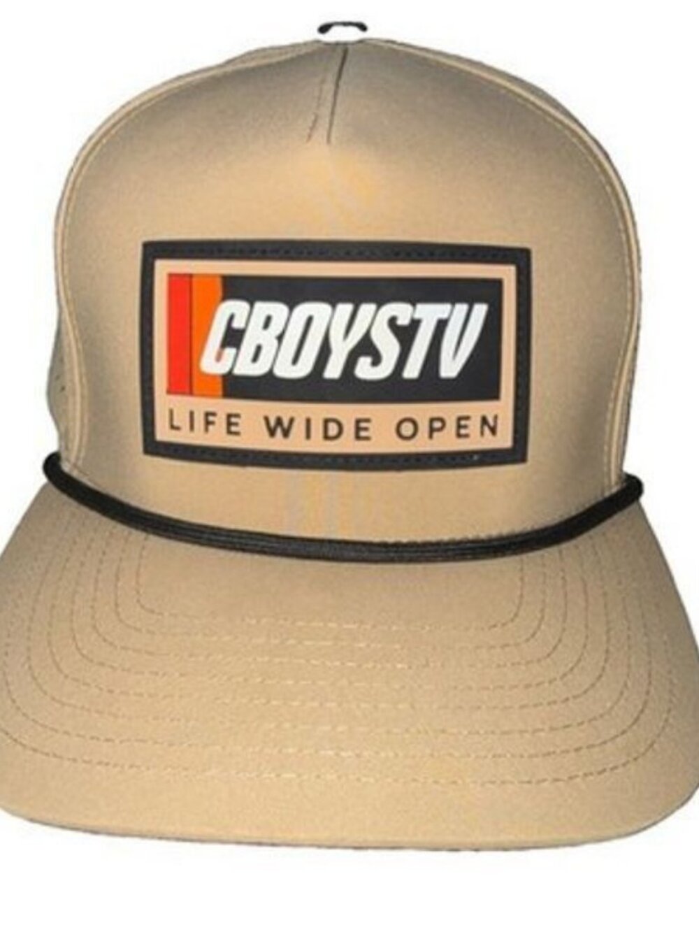 Life Wide Open CBOYSTV Factor Tan Performance Baseball Snap-back Hat-NWOT